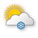 Cloudy, light snowfall
